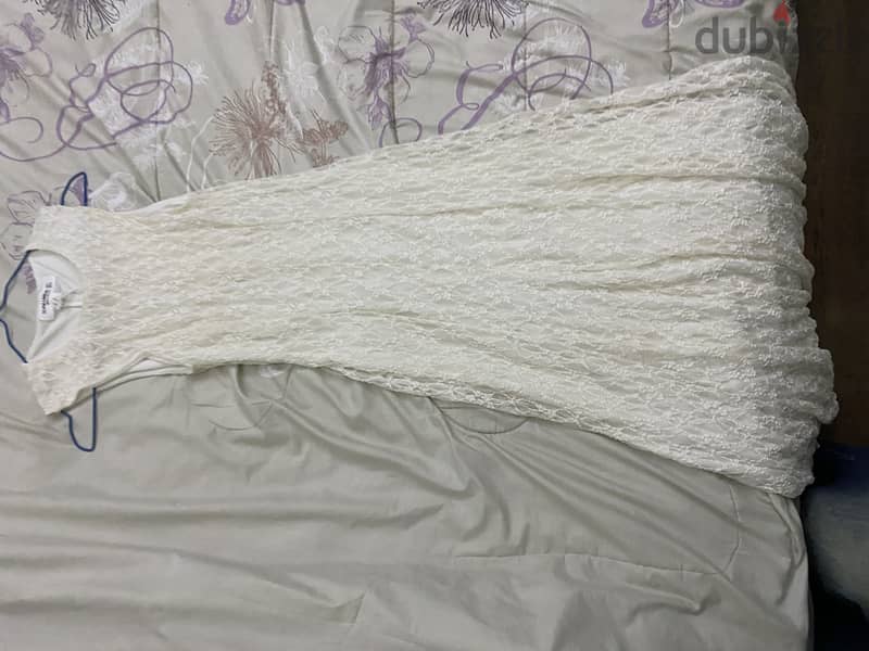 Long White Lace Dress - Pull&Bear 7