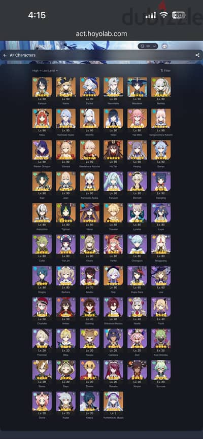 Genshin impact + star rail + ZZZ account