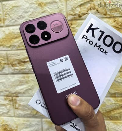 Xiaomi Redmi K100 Pro Max 512/16 فتحه علبه اللون المميز