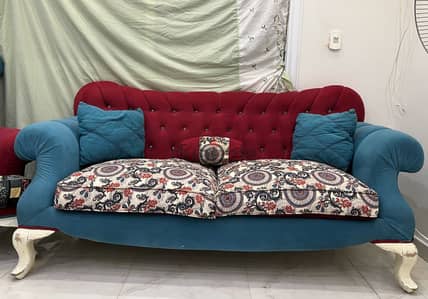 انتريه صالون خشب زان بحاله نضيفه