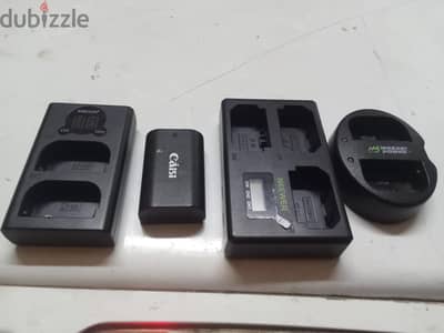 مجموعة شواحن وبطارية كاميرا احترافيه بسعر لقطه