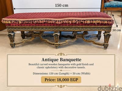 Antique banquette