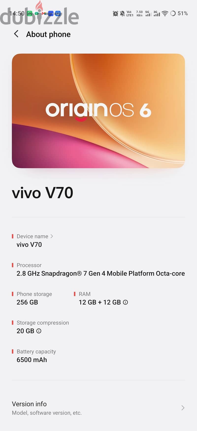 Vivo V70 5G 5