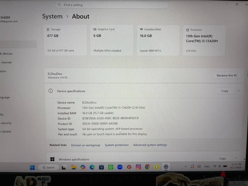 Alienware x14 r2 2