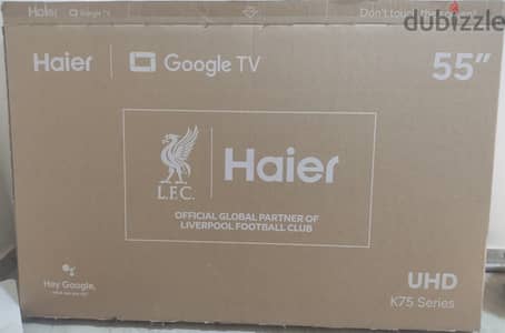 شاشة 55 بوصة Haier H55K75FUX — 4K Google TV | زيرو بالضمان