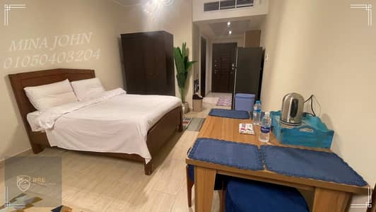 Studio for sale furnished in the Dawah Heights Hurghada - open garden view
