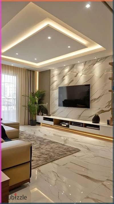 A sea-facing apartment overlooking a landscaped area, double view, in the heart of Fifth Settlement, directly on 90th Street