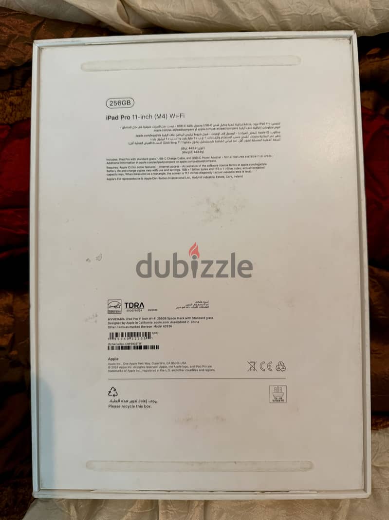 - Ipad pro m4 11-inch 256-GB Wifi 5
