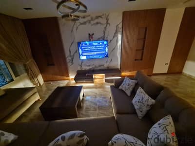Excellent apartment for sale with furniture and air conditioning in the finest location in the Fifth Settlement, Rock Vera Compound next to Hyde Park Compound and the American University