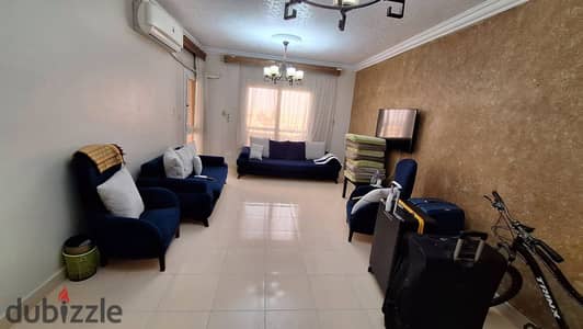 Apartment for rent in Al Rehab 2  Area: 131 sqm; finished  Includes kitchen, air conditioners, and water heaters  Option to rent fully furnished  Loca