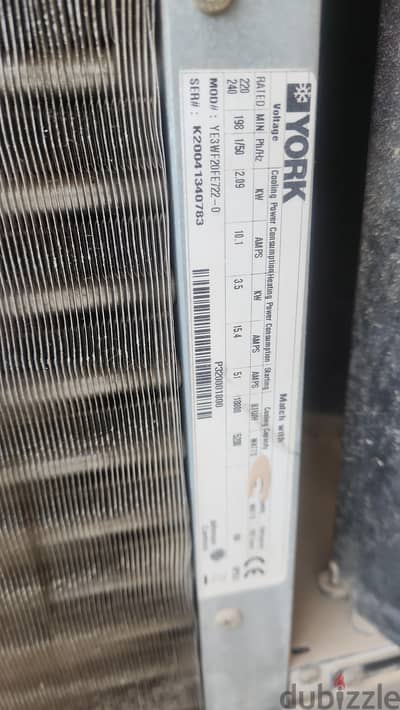 تكييف شباك يورك اتنين و ربع حصان شغال تلاجة للبيع