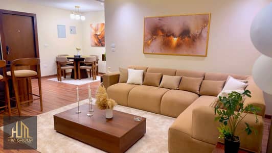 Fully furnished hotel apartment, first occupancy, with modern fittings and high-end finish, inside Lake View Residence compound, suitable for families