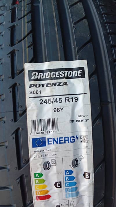 245/45 R19 98Y Potenza S001 Runflat Model 2025