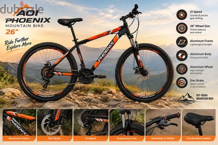 عجلة للبيع   AOI Phoenix Mountain bike 26