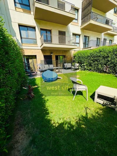 Ground Apartment for rent at westown Sodic Beverly hills Elsheikh Zayed