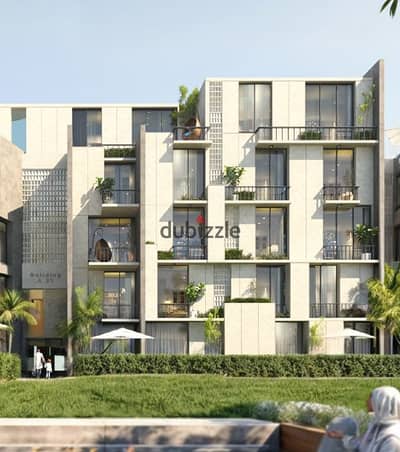 Apartment with a stunning landscape view at Rifts of Ark, located directly on Dahshur Road, right across from Beverly Hills.