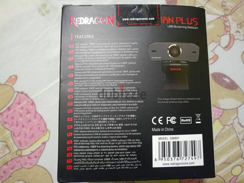 webcam REDRAGON hitman plus 1