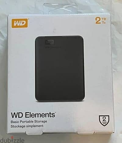 هارد خارجي WD 2 تيرا elements هيلث 100%