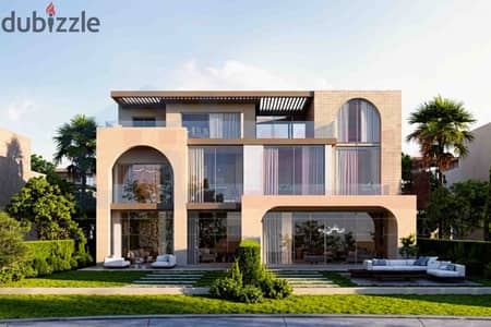 Twin House Villa: 230m² built-up area + 238m² land area. Located in the Creeks compound, facing Carrefour City Centre