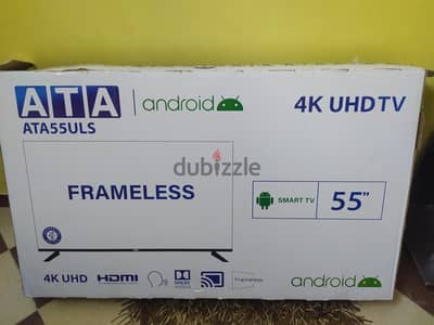 شاشه 55 سمارت ATA 4k   اندرويد 15 ضمان سنه ونص