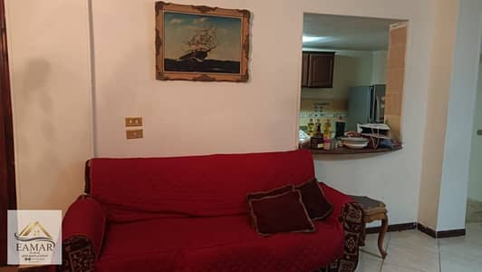 بيزمنت نص مفروش للايجار بكمبوند النخيل
