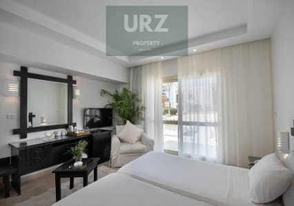 Fully finished ground-floor chalet with private garden & entrance, ACs included, for sale in Kali Coast Ras El Hekma, near Dos, Azha, Sea Shore & Tela
