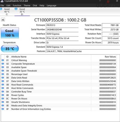 Crucial P3 1TB PCIe 3.0