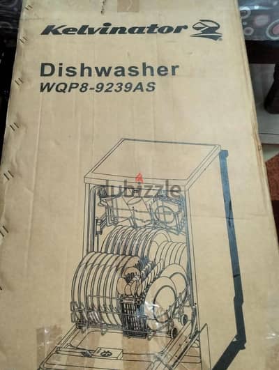 غسالة أطباق كلفنيتور (Kelvinator) 8 أفراد ديجيتال جديدة بالكرتونة