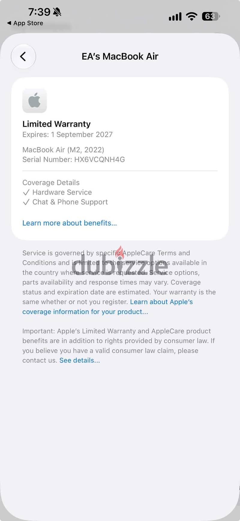 MacBook Air M2 Ram 16 ( New) 9