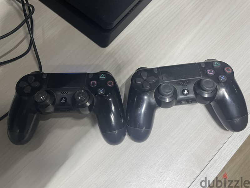 Sony PS4 Slim 1TB Console + 2 Original Controllers - Great Condition 1