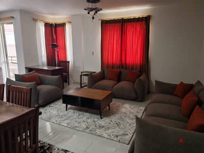 A 3-bedroom furnished apartment for rent in Al Rehab City (Phase 1), First Settlement. It is conveniently located near all amenities, including Gatewa