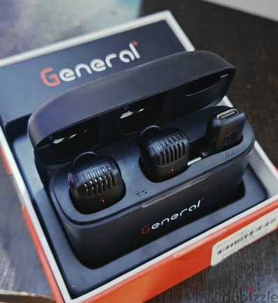 مايك لاسلكي بحالة ممتازة General GM39 Type-C 2.4GHz Dual Channel Wirel