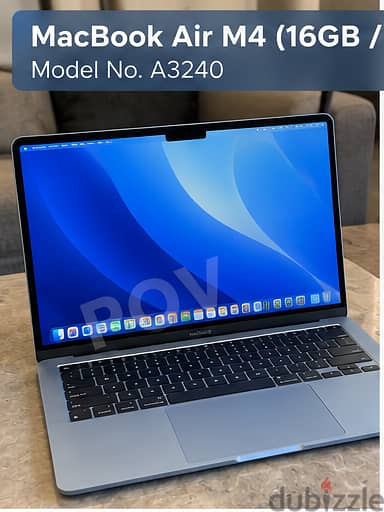 MacBook Air 13 M4 2025 - 256GB / 16GB - Sky Blue - كالجديد