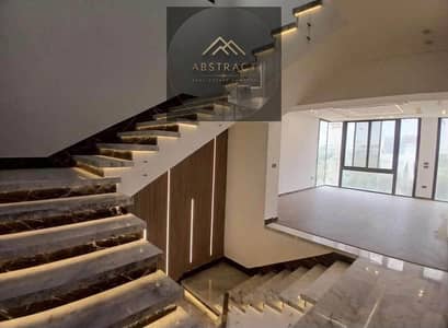 VIP corner twin house villa with a panoramic golf view complete privacy 100% (fully finished) in New Cairo near Hyde Park and Al Rehab.