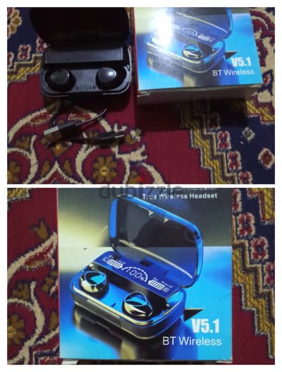 سماعه M10 TWS V5.1 مع العلبه والسلك الأصلي