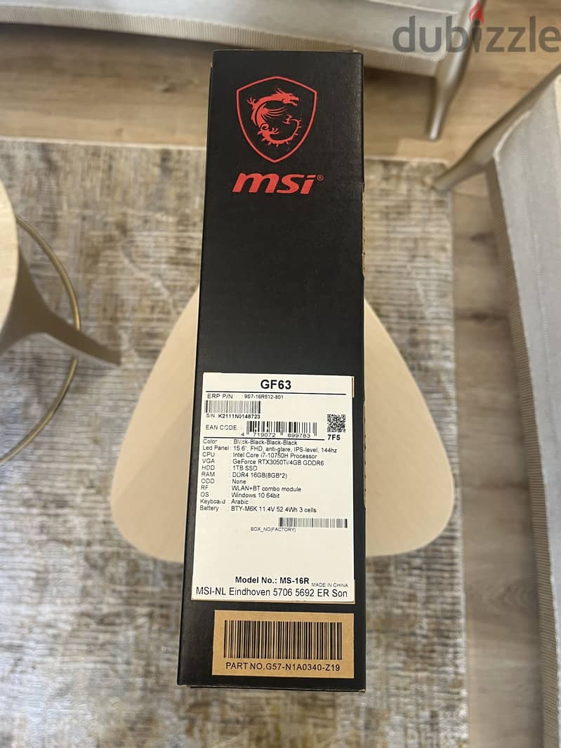 MSI GF63 Thin 9