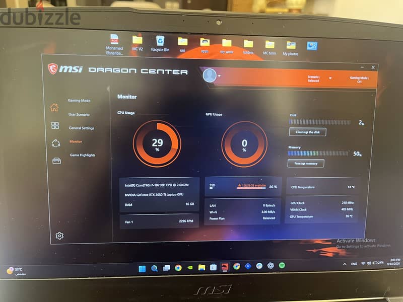 MSI GF63 Thin 10