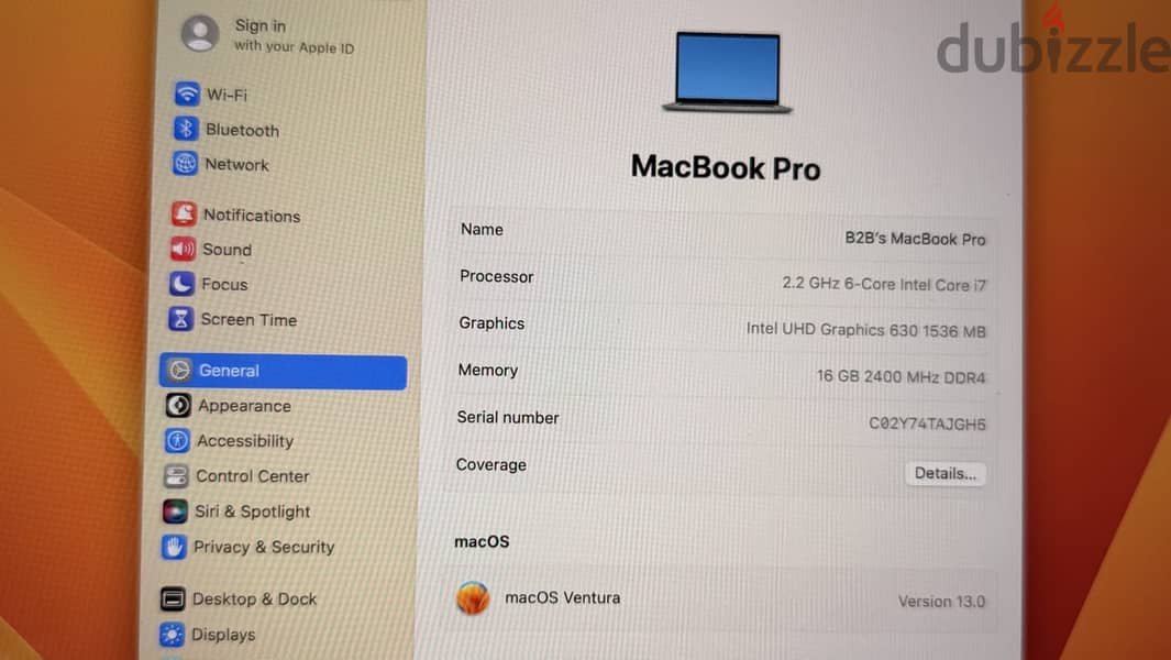Apple MacBook Pro — 16GB RAM, Good condition 1
