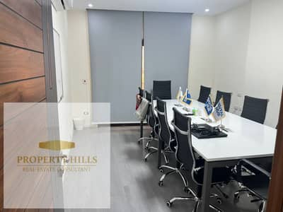 Finished office for rent, immediate occupancy, on American University Street in Fifth Settlement