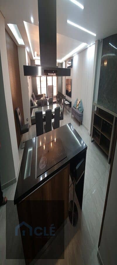 A luxurious, fully furnished apartment with the latest furniture and appliances is available for rent at the lowest price in Azad Compound , New Cairo