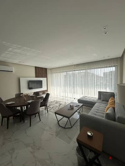 Duplex 240m ready for preview and immediate delivery next to the American University in the Fifth Settlement, super luxurious finishing, in installments New Cairo AUC Apartment, the most upscale neighborhoods in Cairo.