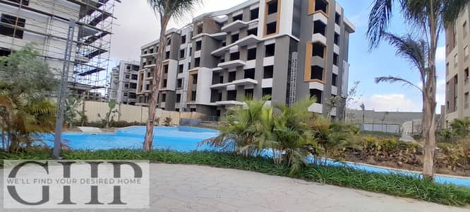 Partial lake view & North Facing Studio For Sale Palm Hills New Cairo