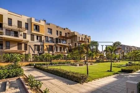 Best price for apartment 3 bedrooms ground floor very prime location Direct on Landscape in compound sodic east town beside auc