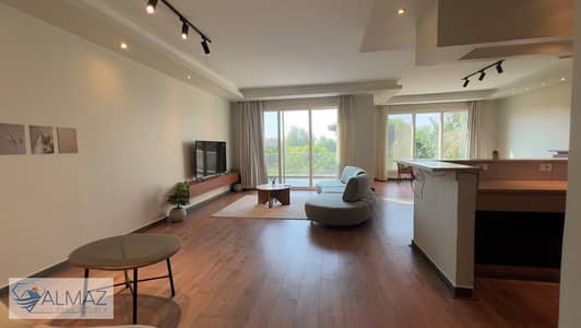 Furnished, air-conditioned apartment (230 sqm) for rent in the Lake View Dusit compound, Fifth Settlement.