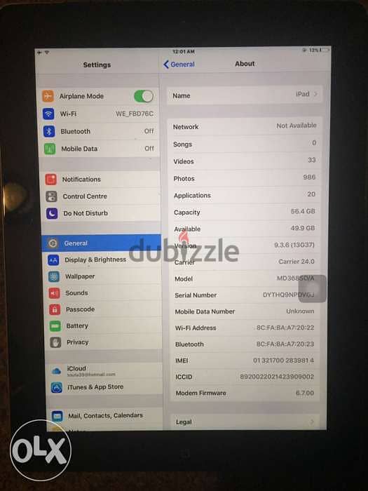 ipad 3 wifi & sim card 64 GB 1