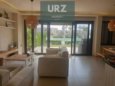 Finished townhouse with double view With ACs and kitchen near to marina in Ras El Hekma Bay North Coast modon close to Sea Shell and Playa for sale.