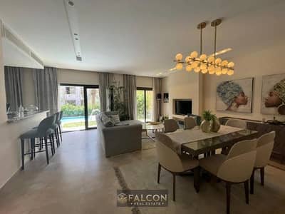 Fully finished 3-story villa with a garden (240 sqm) for sale in Talala New Heliopolis compound—located next to Sodic East and opposite Madinaty.