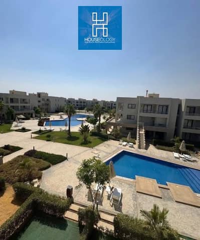 Corner chalet with pool view for sale at the lowest market price in Azha Ain Sokhna – Ready to move.