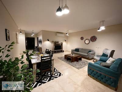 Furnished 185-square-meter apartment for rent in the Avenue 90 compound, Fifth Settlement, directly across from the American University.