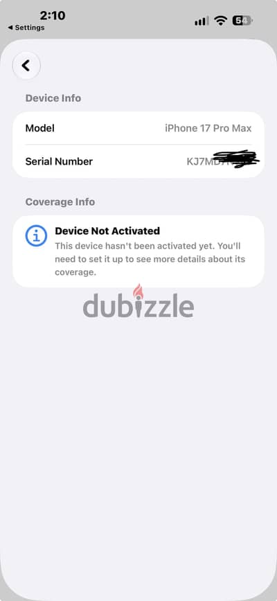 آبل - آيفون 17 برو ماكس واحد تيرا no active